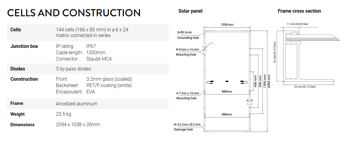 SF1-450W Solar Panels Monocrystalline Half Cell Panel