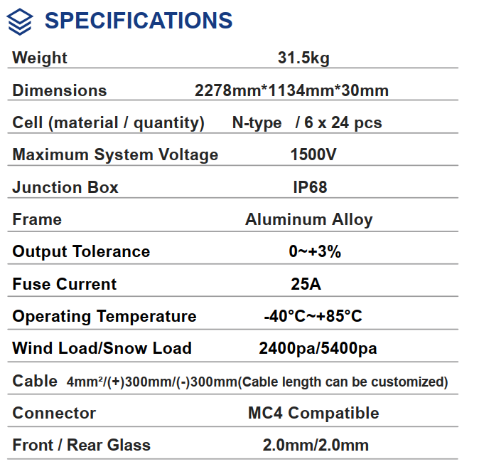 SF1-580WB Bifacial Solar Panels Monocrystalline Half Cell Panel